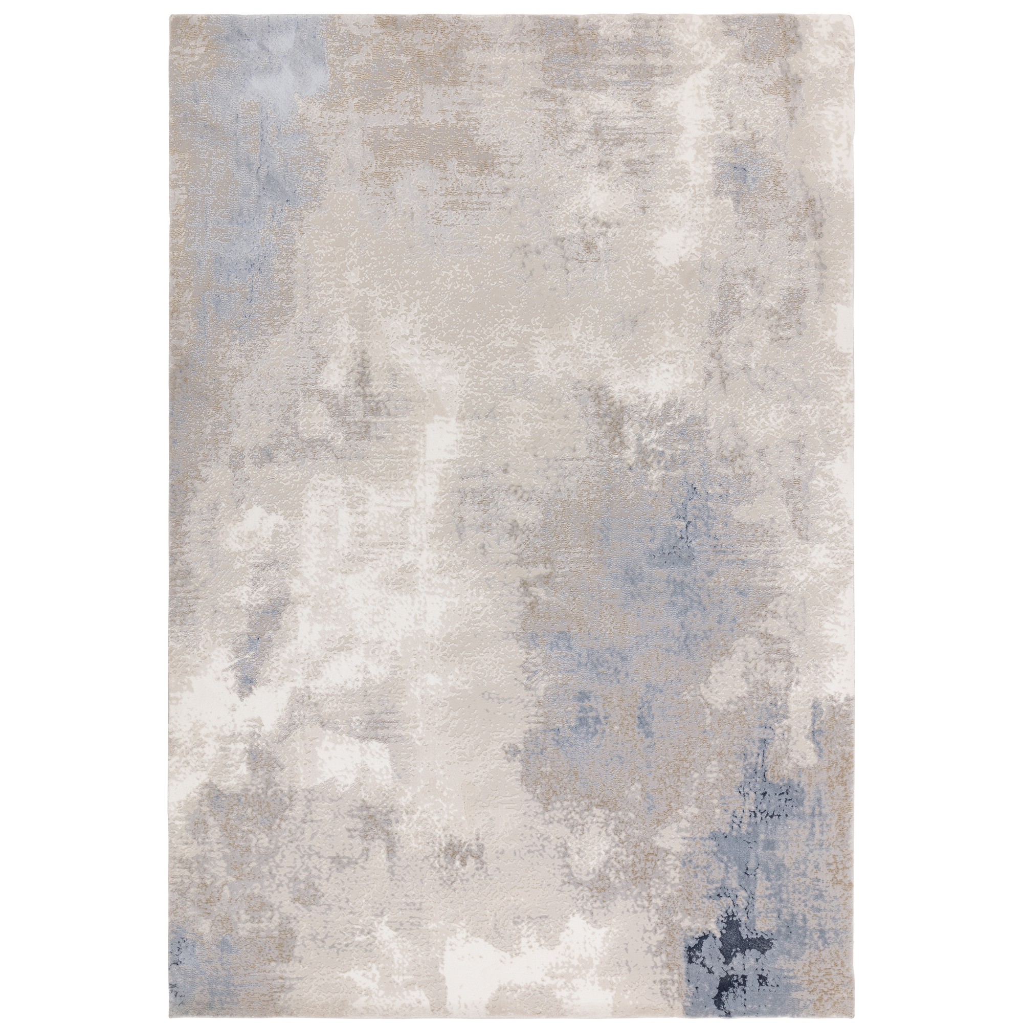 Stellar St05 Modern Abstract High Shine Rugs In Blue